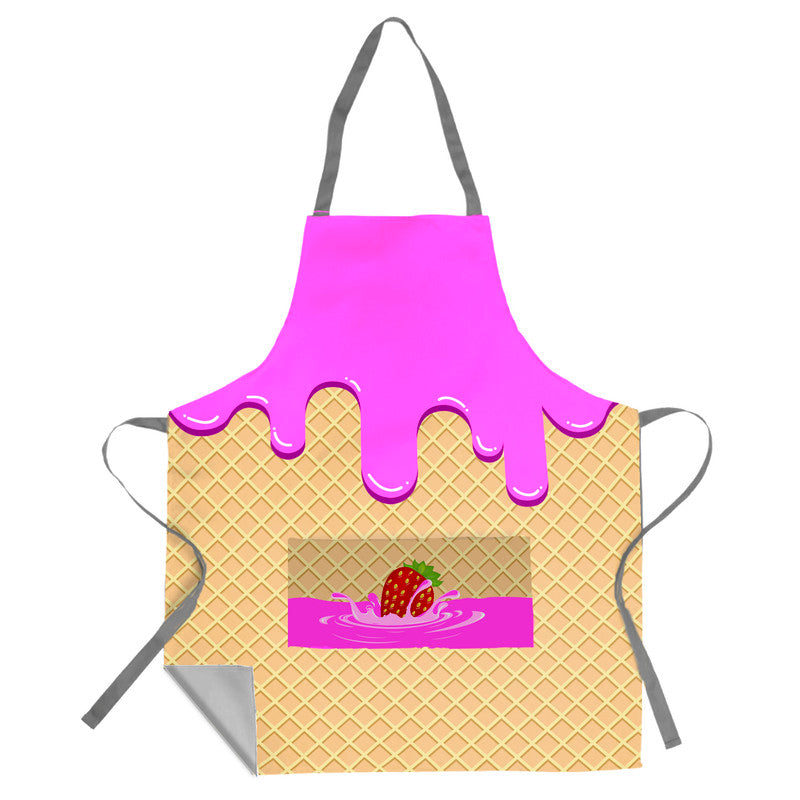 Strawberry Wafer Medium Length Apron