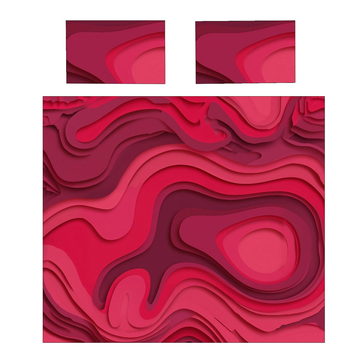 Strawberry Pink Abstracy Design Duvet Cover Set