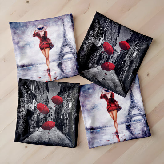 Striking Red Luxury Scatter Covers (Set of 4)