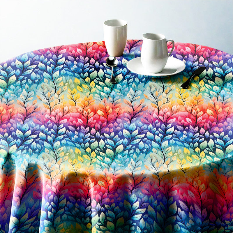 Strong Rainbow Colours Round Tablecloth
