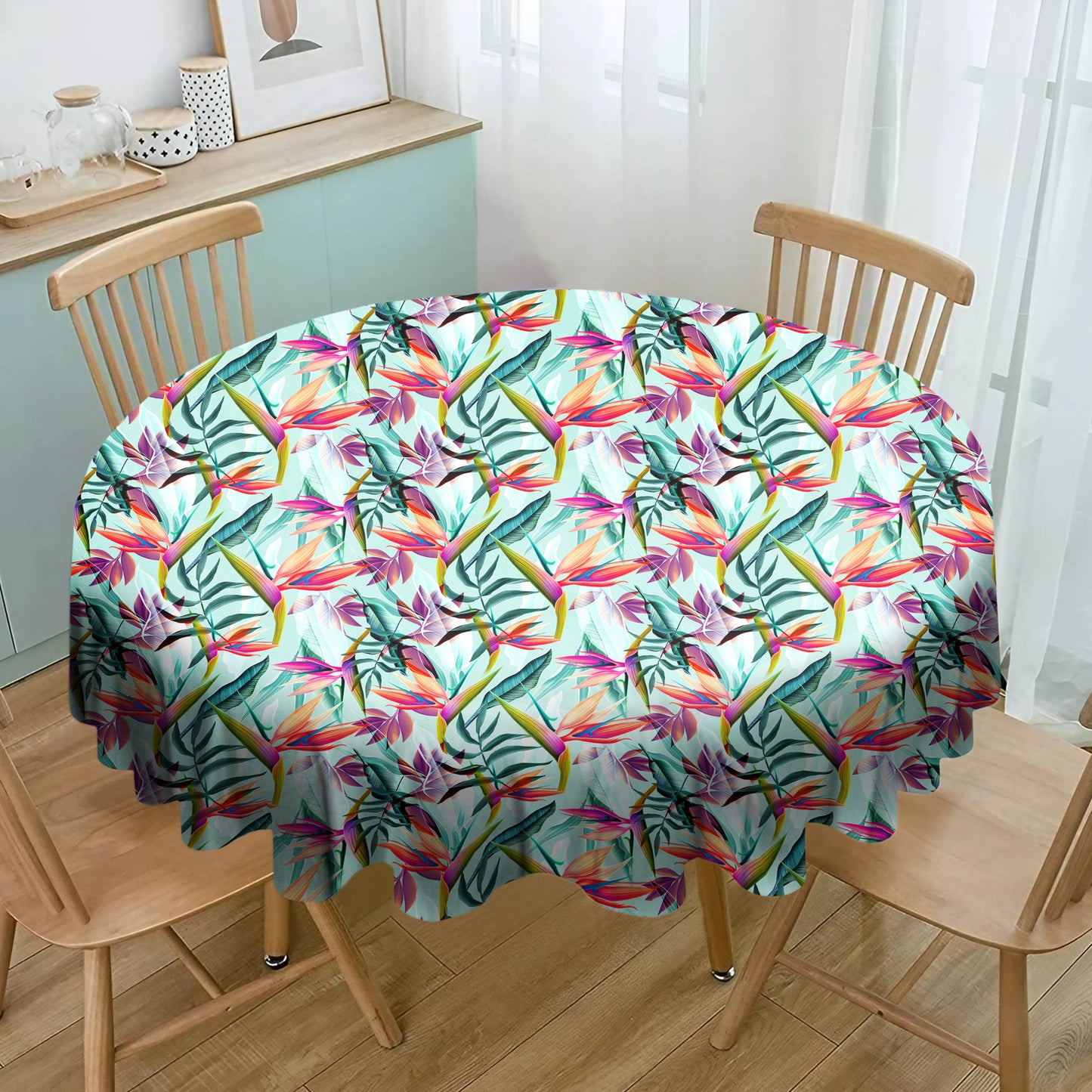 Stunning Strelitzia Round Tablecloth