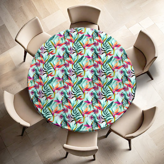 Stunning Strelitzia Round Tablecloth