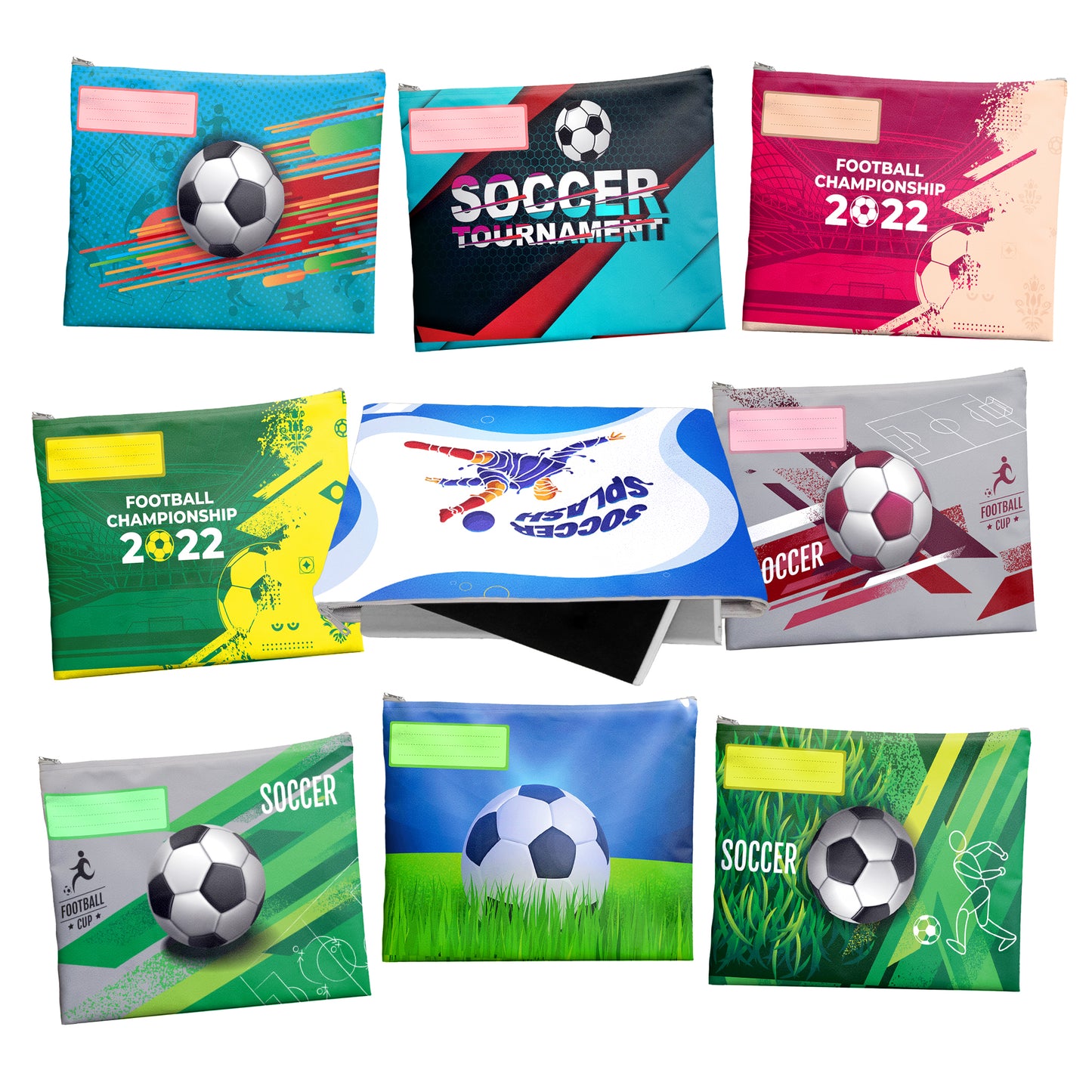 Soccer Subject Savvy Book Bags Set of 9