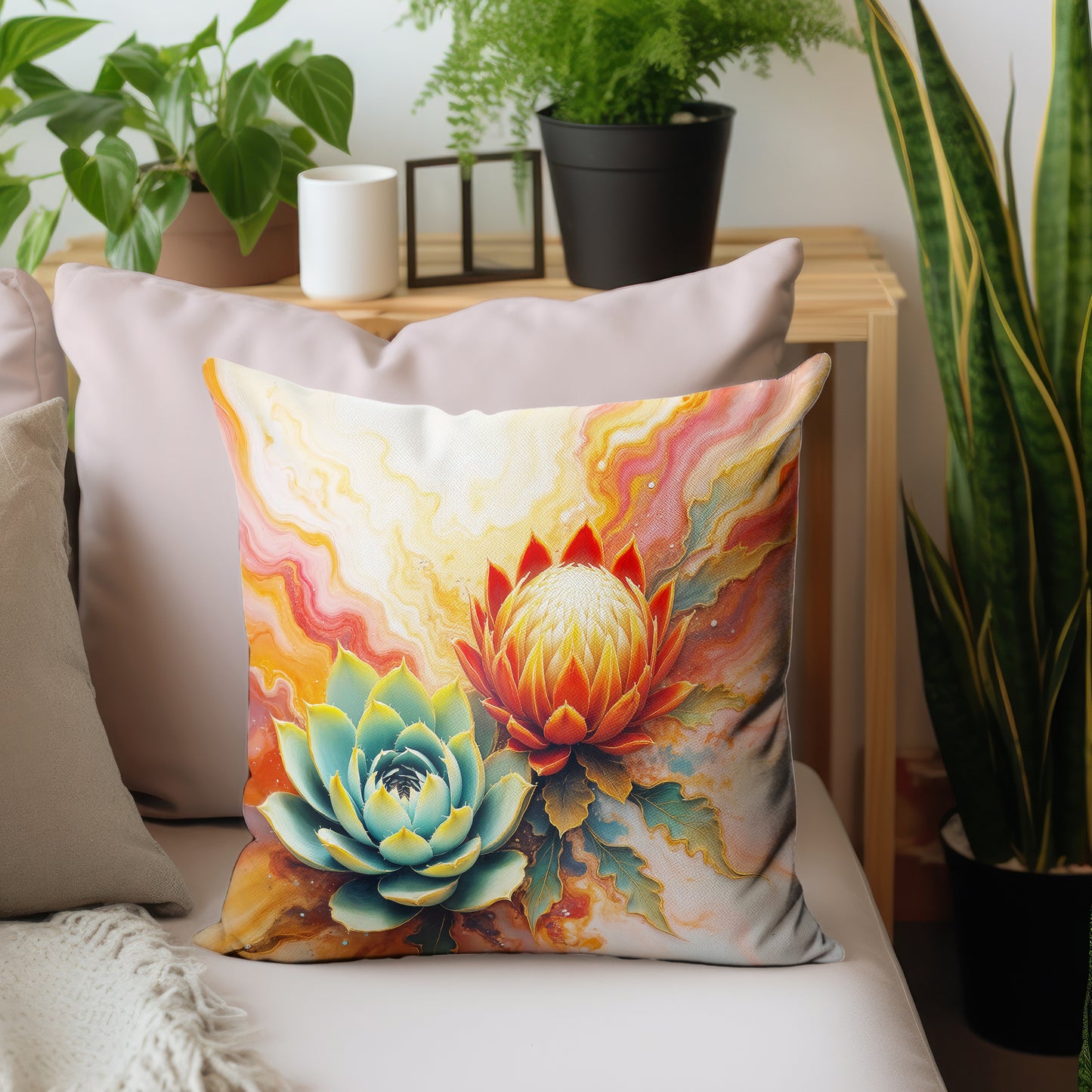 Succulent Protea Nebula Luxury Scatter