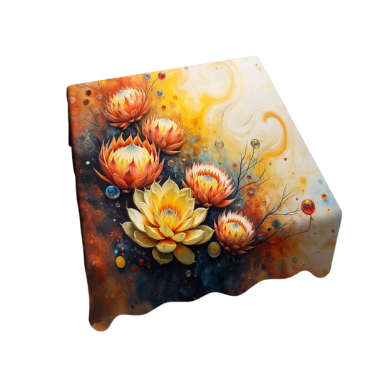 Succulent Protea Sun Burst Square Tablecloth