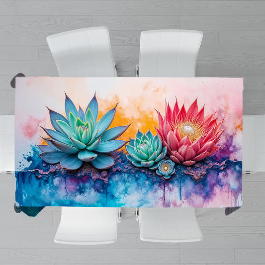 Succulent & Protea Radiance Rectangle Tablecloth