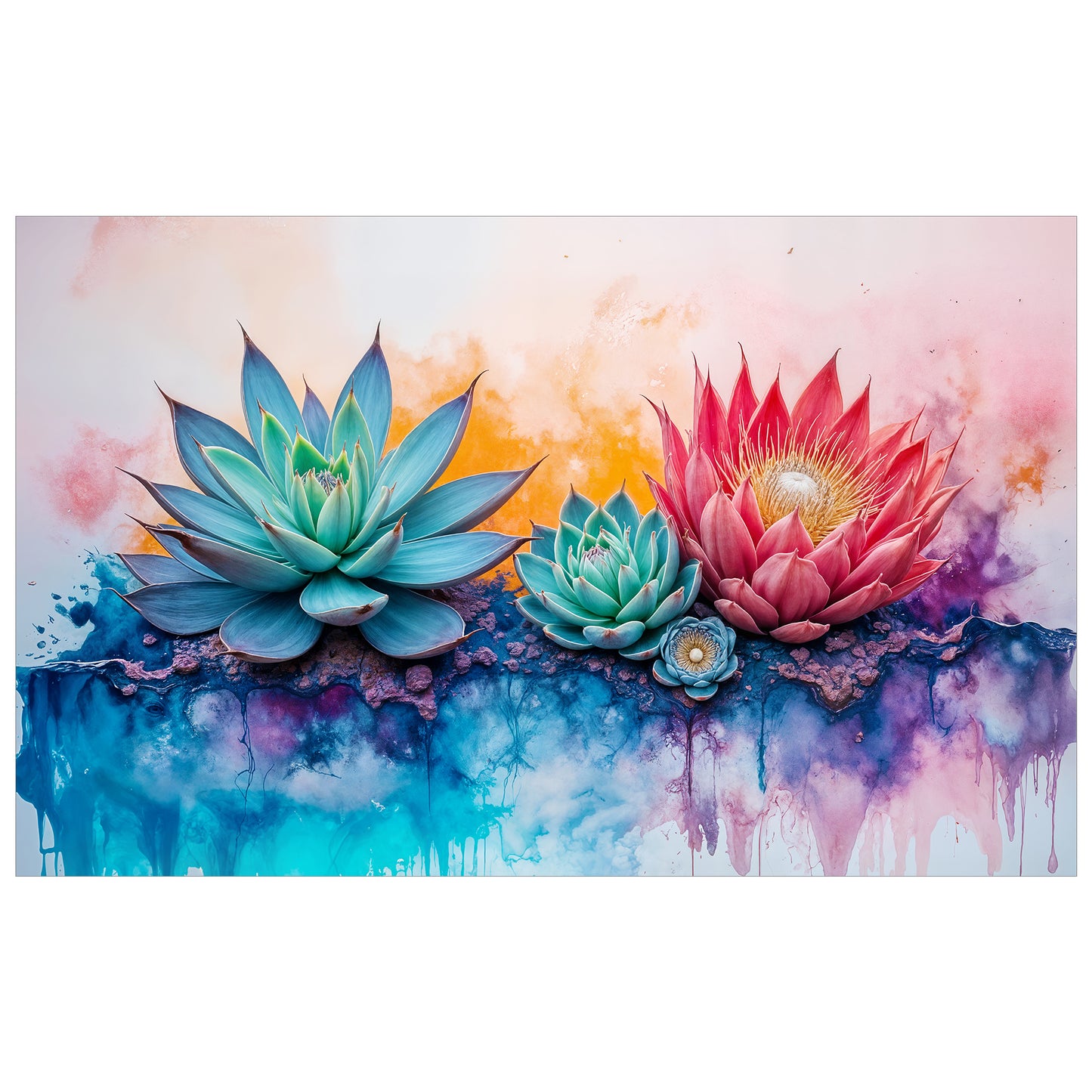 Succulent & Protea Radiance Rectangle Tablecloth
