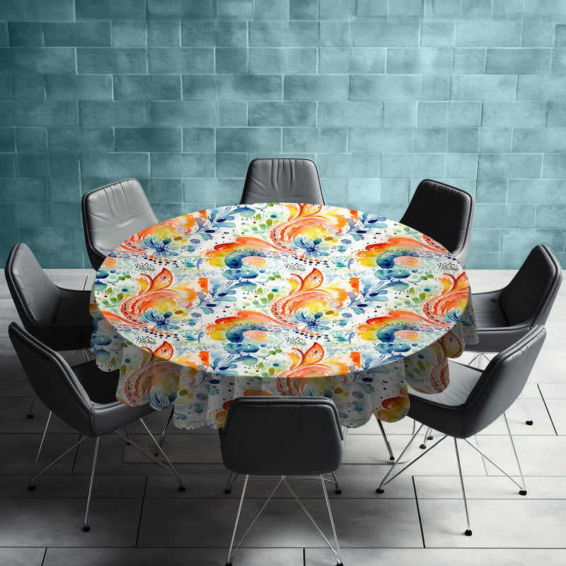 Summer Splash Round Tablecloth