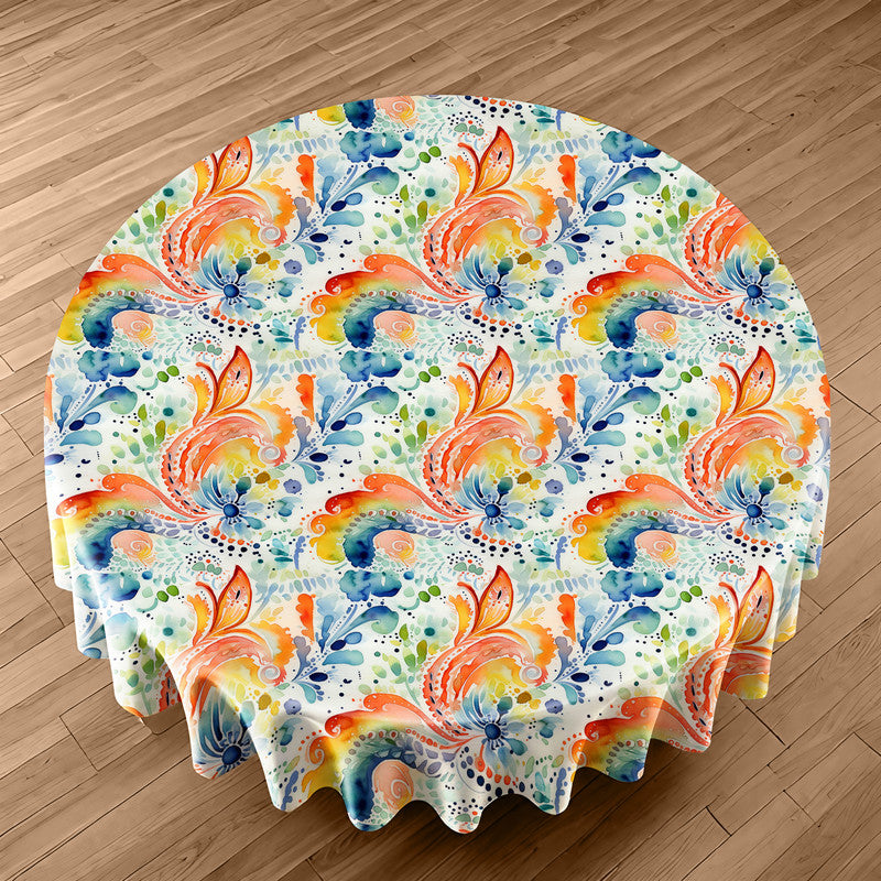 Summer Splash Round Tablecloth