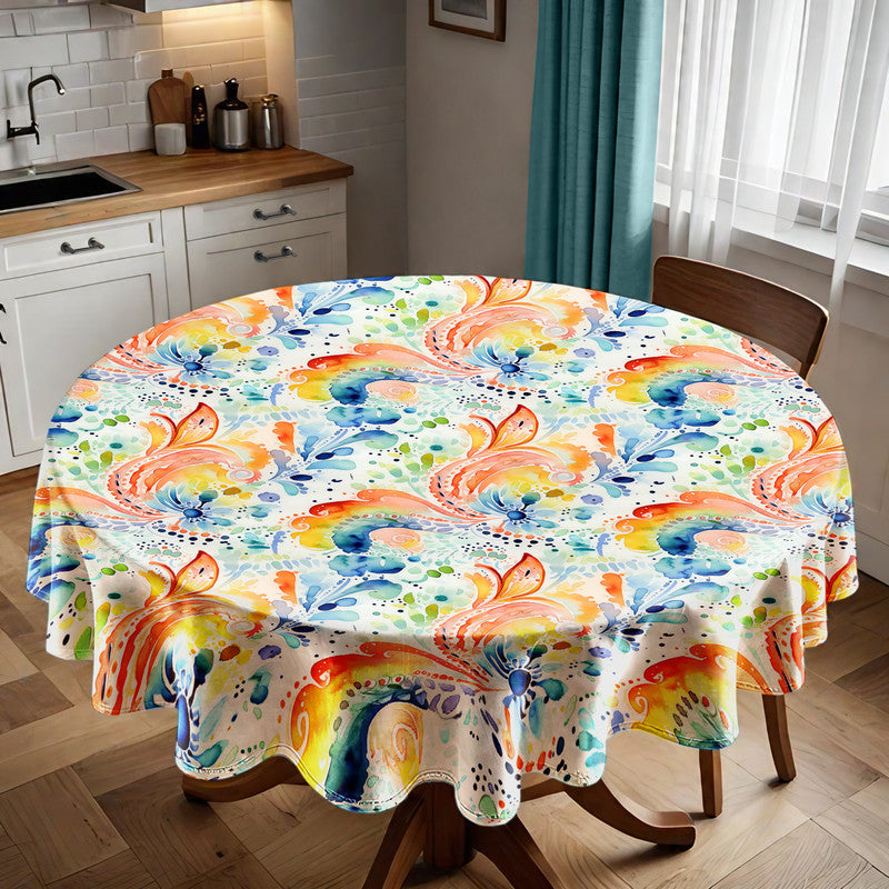 Summer Splash Round Tablecloth
