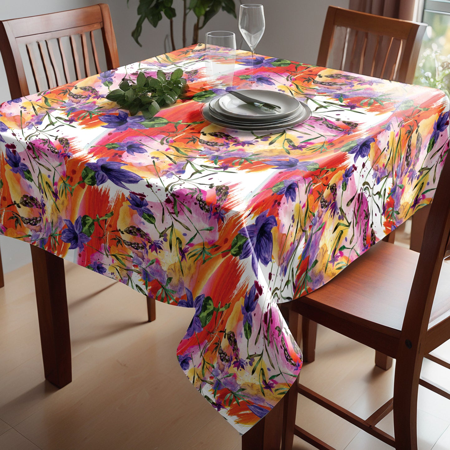 Summer Festival Square Tablecloth