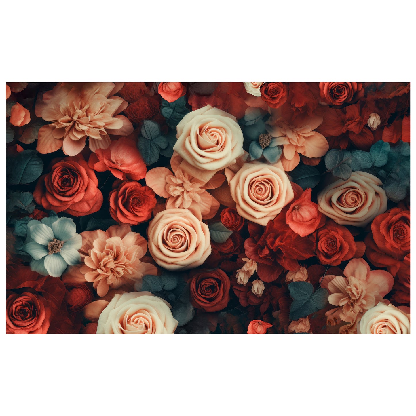 Summer Roses Rectangle Tablecloth
