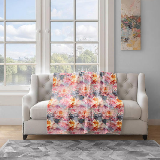 Summer Lilies Light Weight Fleece Blanket