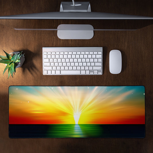 Sun Lit Horizon Large Desk Pad