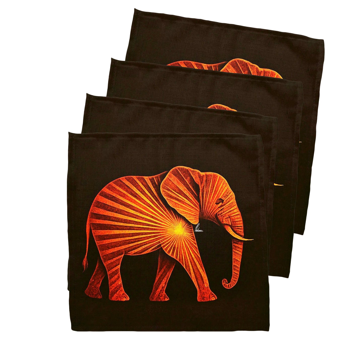 Sunburst Elephant Napkins by Nathan Pieterse
