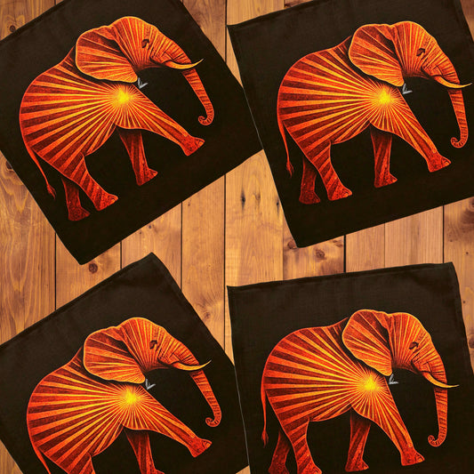 Sunburst Elephant Napkins by Nathan Pieterse