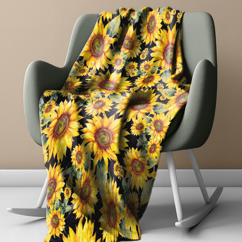 Sunflower Bushes Light Weight Fleece Blanket By Mark Van Vuuren