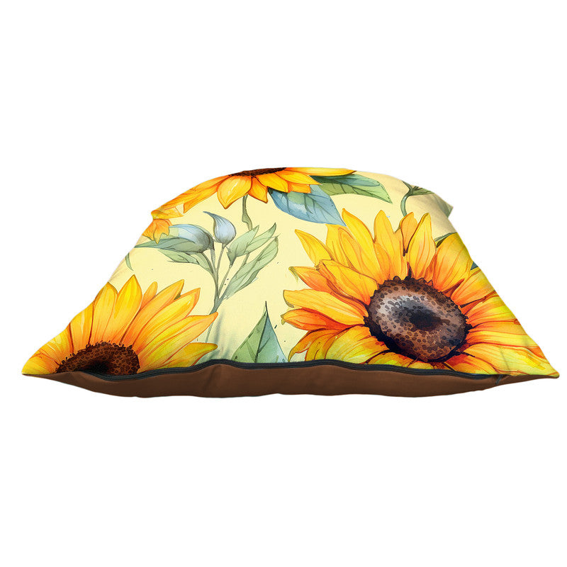 Sunflower On Yellow Luxury Scatter