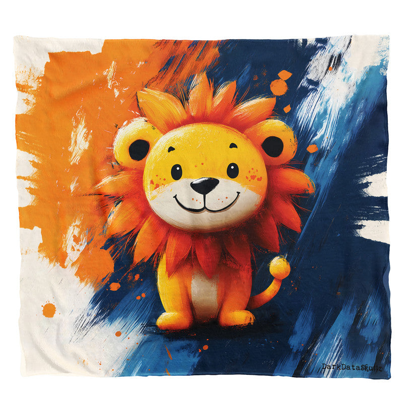 Sunny Lion Light Weight Fleece Blanket by Wikus Schalkwyk