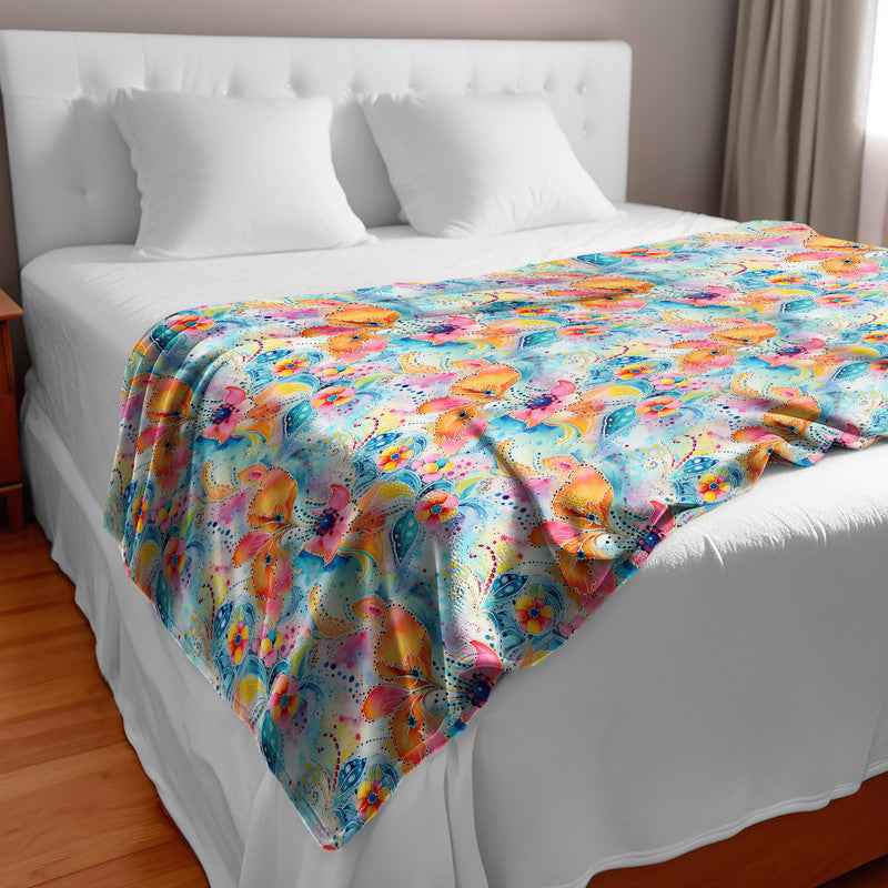 Sunny Paisley Light Bed Throw