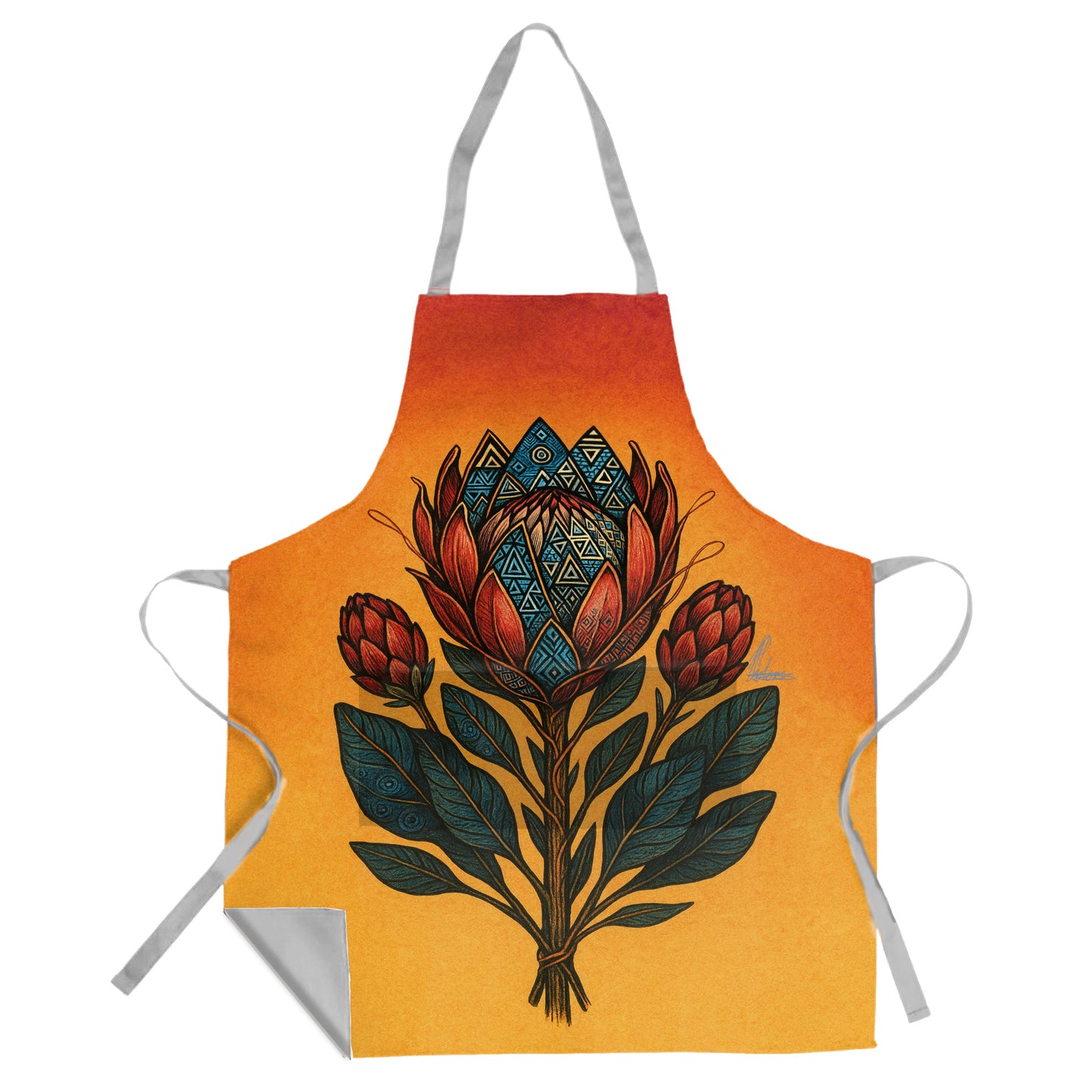 Sunrise Protea Embrace Apron by Nathan Pieterse