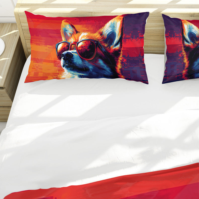 Sunset Shiba Duvet Cover Set by Wikus Schalkwyk