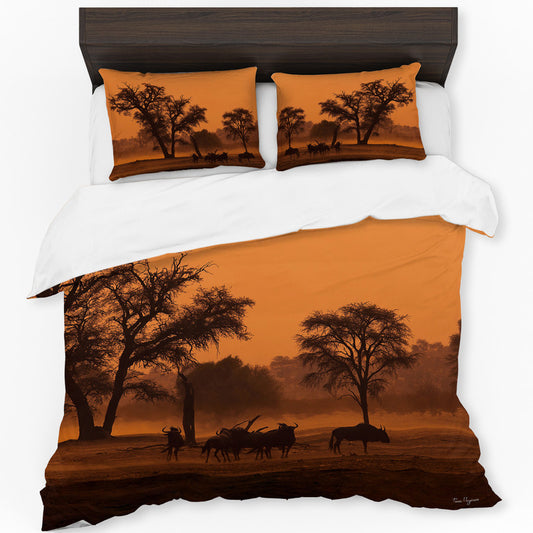 Sunset in the Kgalagadi By Fanie Heymans Duvet Cover Set