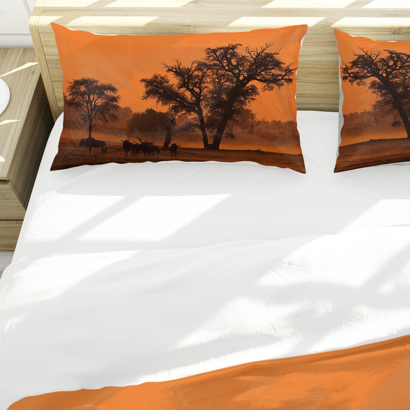 Sunset in the Kgalagadi By Fanie Heymans Duvet Cover Set
