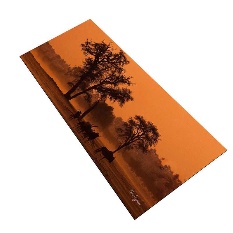 Sunset in the Kgalagadi Large Desk Pad By Fanie Heymans