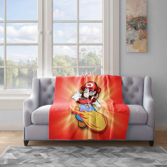 Super Mario Light Weight Fleece Blanket