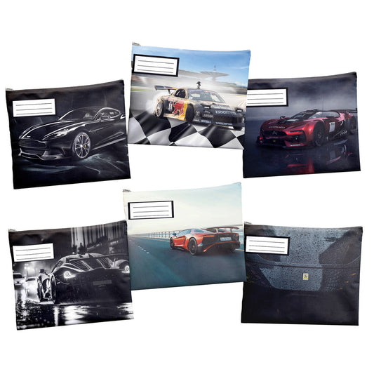 Supercars Subject Savvy Book Bags Set 6