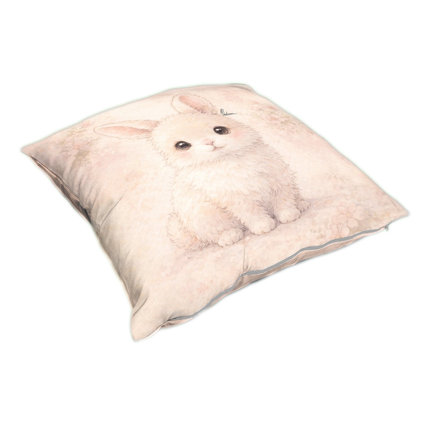 Sweet White Bunny Sitting Watercolor Kids Scatter by Nathan Pieterse