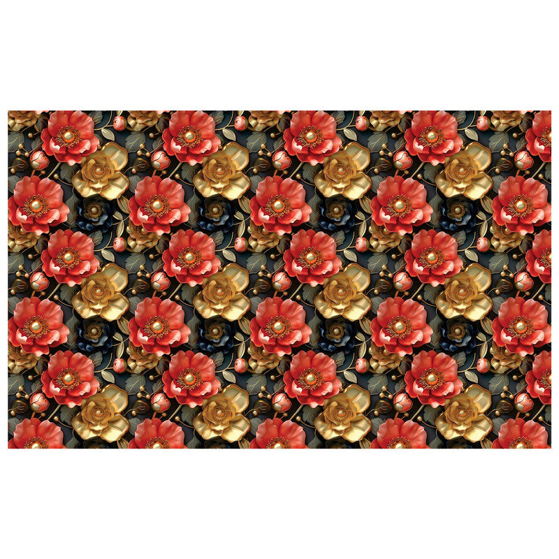 Tangerine and Gold Rectangle Tablecloth
