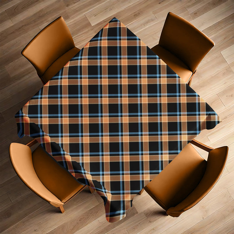 Tartan Diamond Black Brown Square Tablecloth