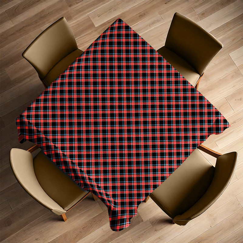 Tartan Diamond Black Red Square Tablecloth