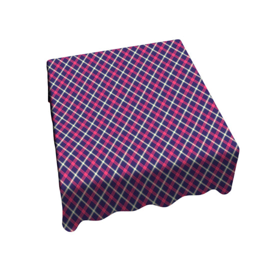 Tartan Diamond Red Navy Blue Square Tablecloth