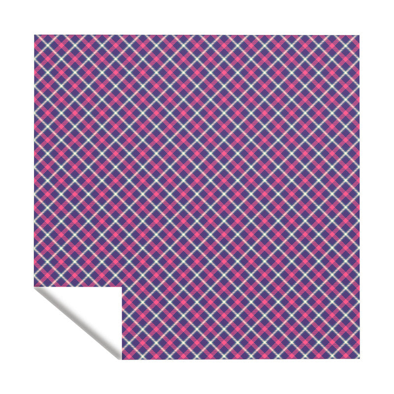 Tartan Diamond Red Navy Blue Square Tablecloth