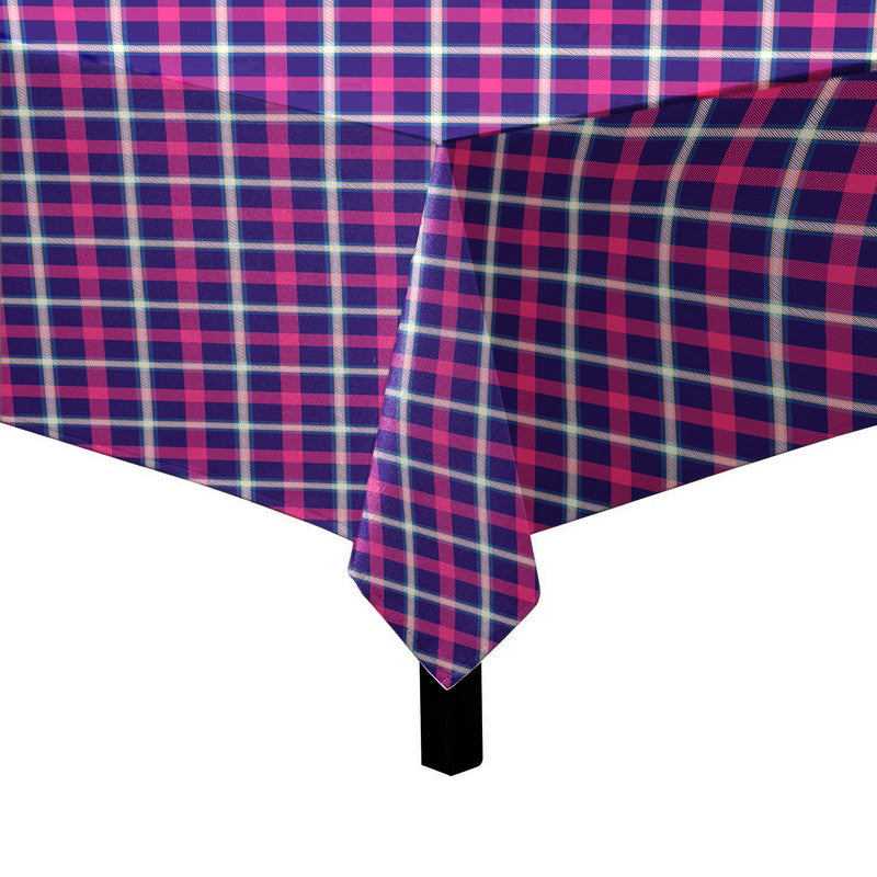 Tartan Diamond Red Navy Blue Square Tablecloth