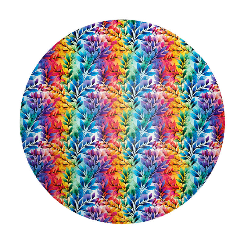 Teal Accent Round Tablecloth