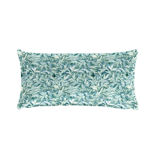 Teal Leaves Oblong Luxury Scatter