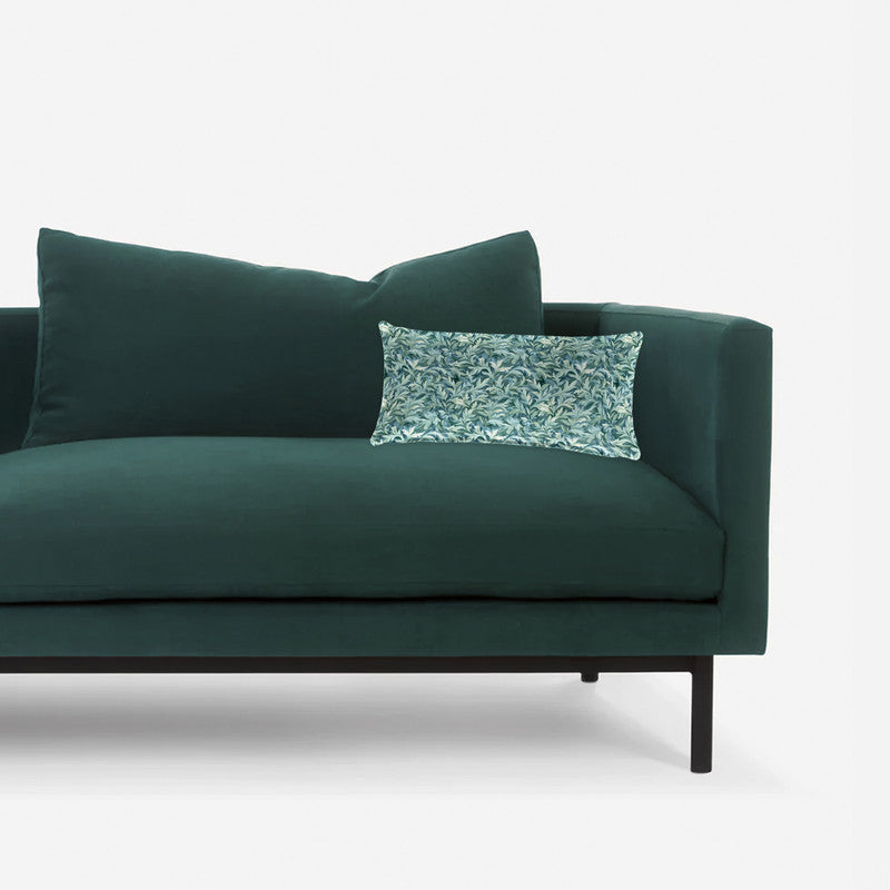 Teal Leaves Oblong Luxury Scatter