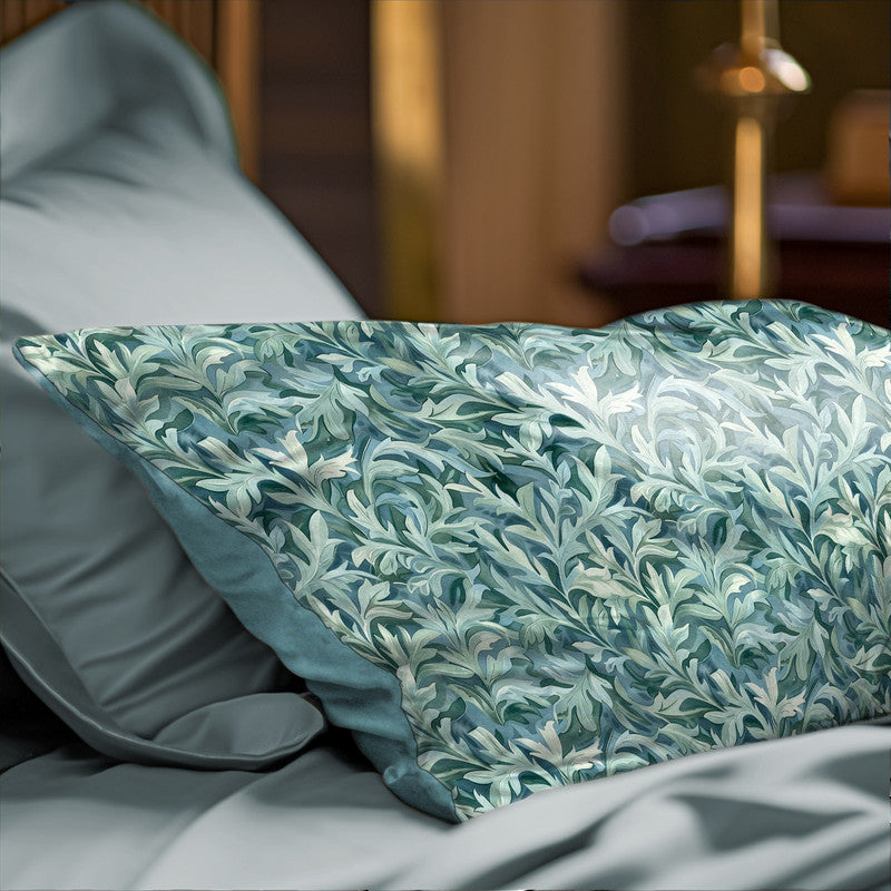 Teal Leaves Oblong Luxury Scatter