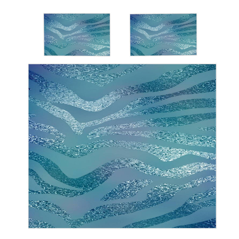 Teal Shimmer Duvet Cover Set