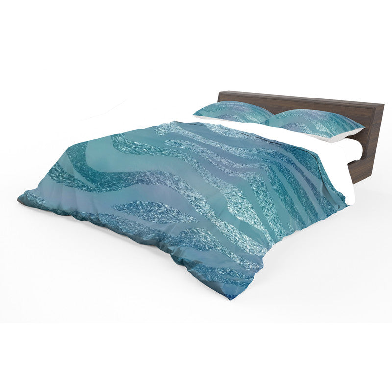 Teal Shimmer Duvet Cover Set