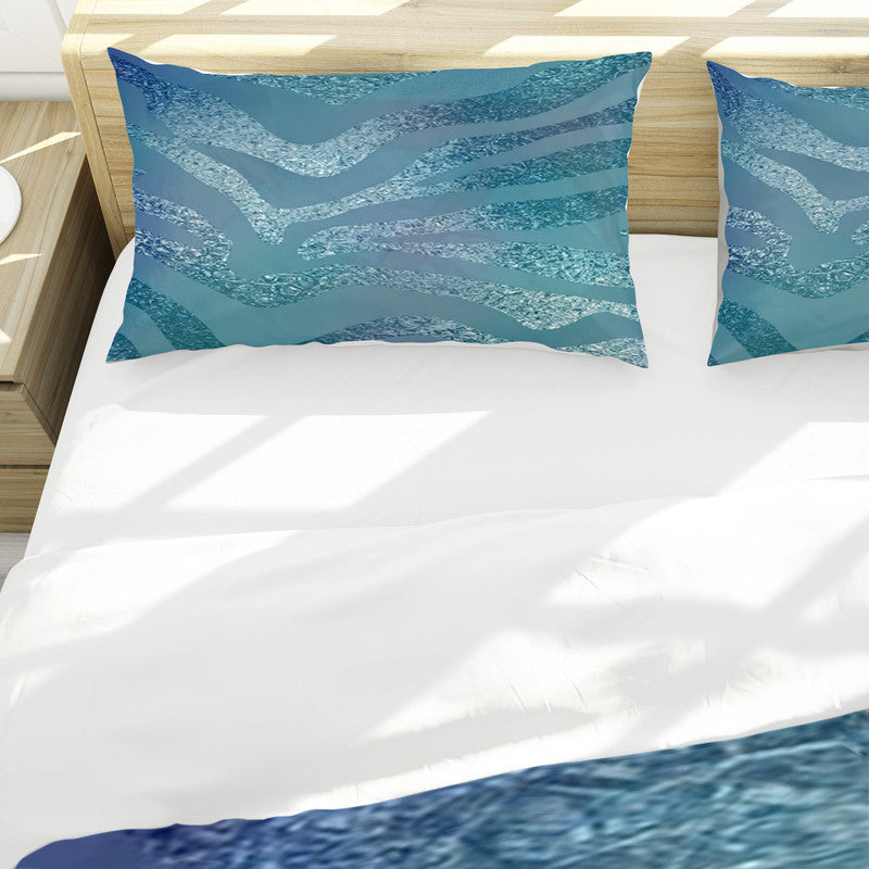 Teal Shimmer Duvet Cover Set