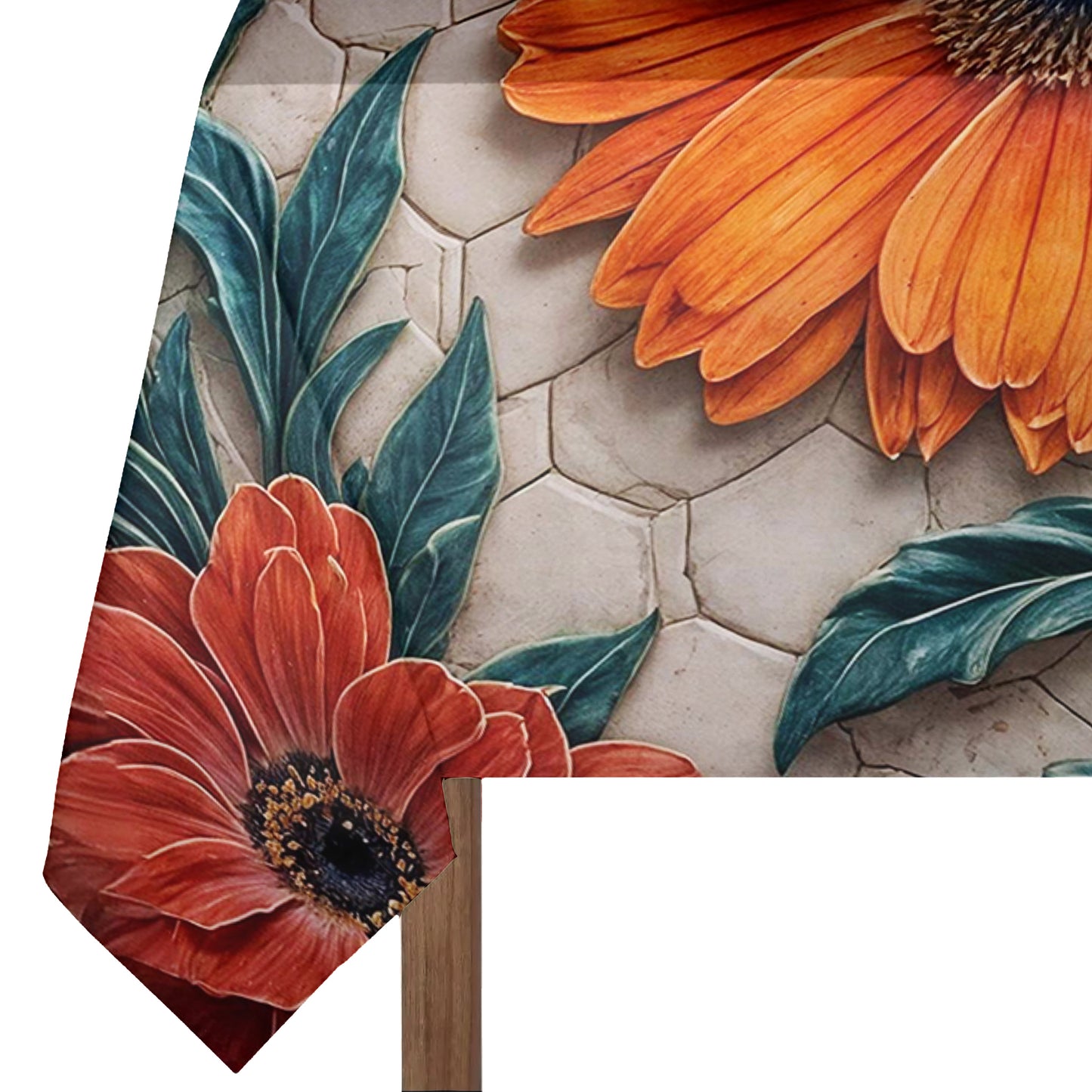 Terra Petals Rectangle Tablecloth