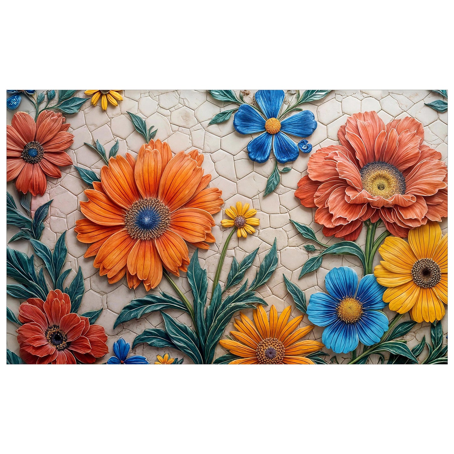 Terra Petals Rectangle Tablecloth