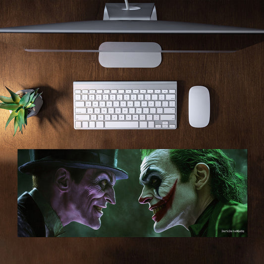 The Ridler Vs The Joker Large Desk Pad by Wikus Schalkwyk