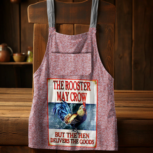 The Rooster Sign Medium Length Apron