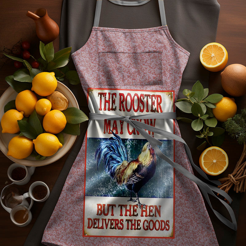 The Rooster Sign Medium Length Apron